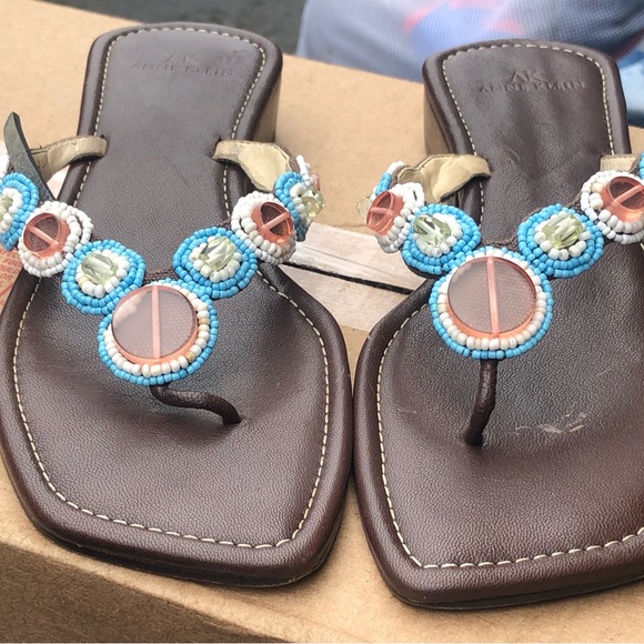 AK Anne Klein Thong Rhinestones Fli-Flop Sandals Size 7M - Picture 12 of 13